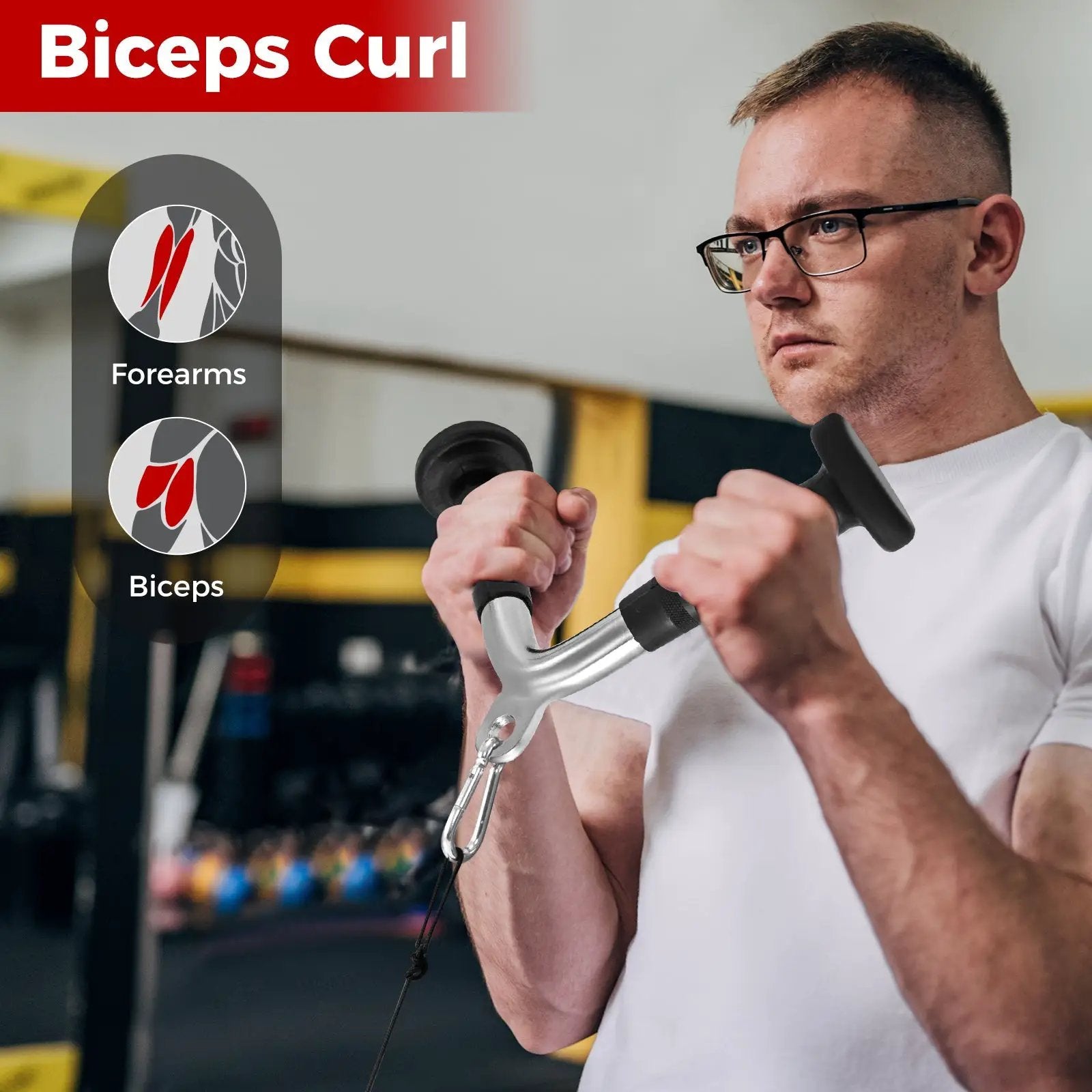 4-Piece Cable Machine Attachment Set for Home Gym by DirectDeals