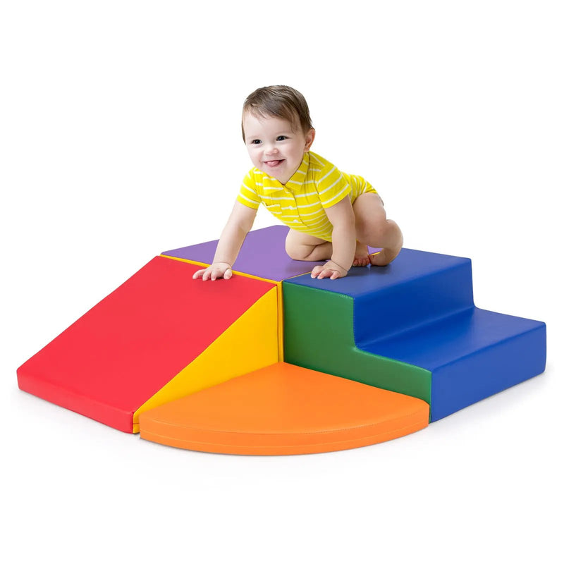 4-Piece Climb and Crawl Foam Block Play Set for Infant Baby by DirectDeals