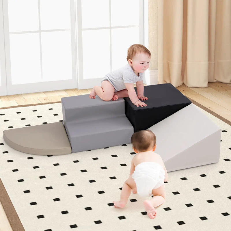 4-Piece Climb and Crawl Foam Block Play Set for Infant Baby by DirectDeals