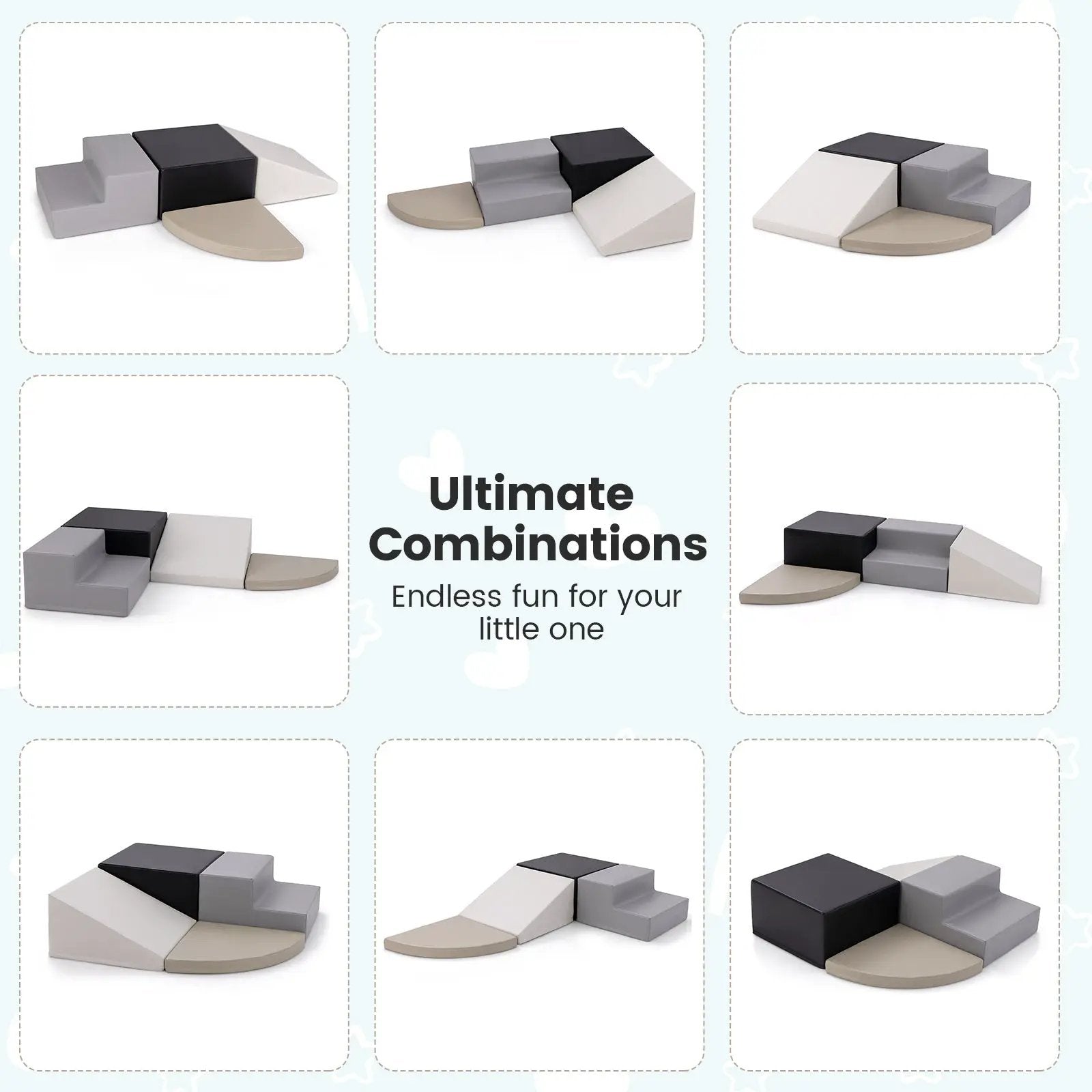 4-Piece Climb and Crawl Foam Block Play Set for Infant Baby by DirectDeals