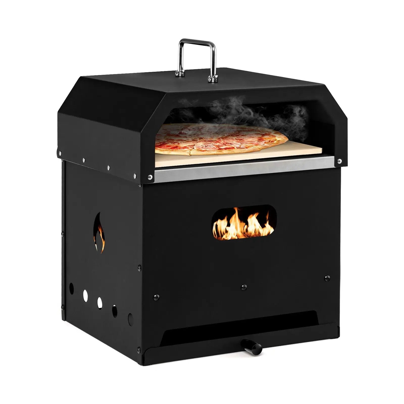 4-in-1 Outdoor Portable Pizza Oven with 12 Inch Pizza Stone by DirectDeals