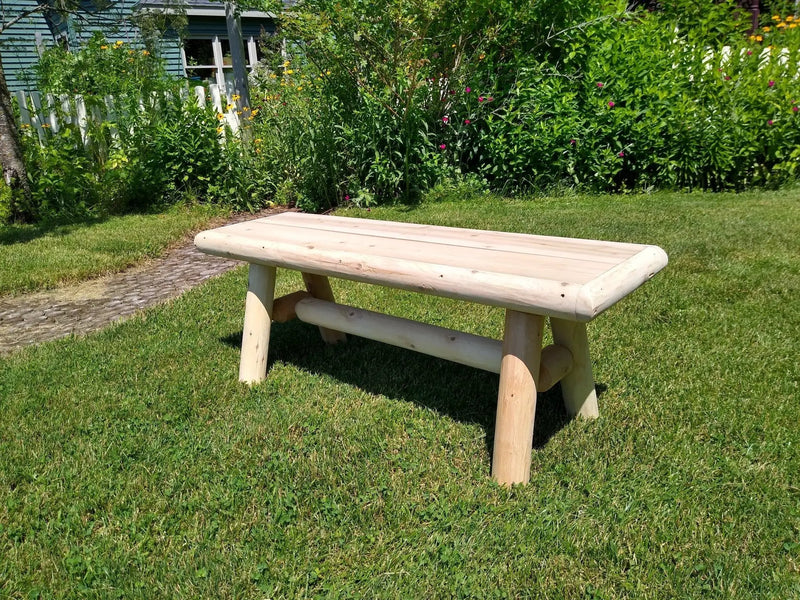 Outdoor Farmhouse Entryway Bench by Cedar Creek Rustic Furniture
