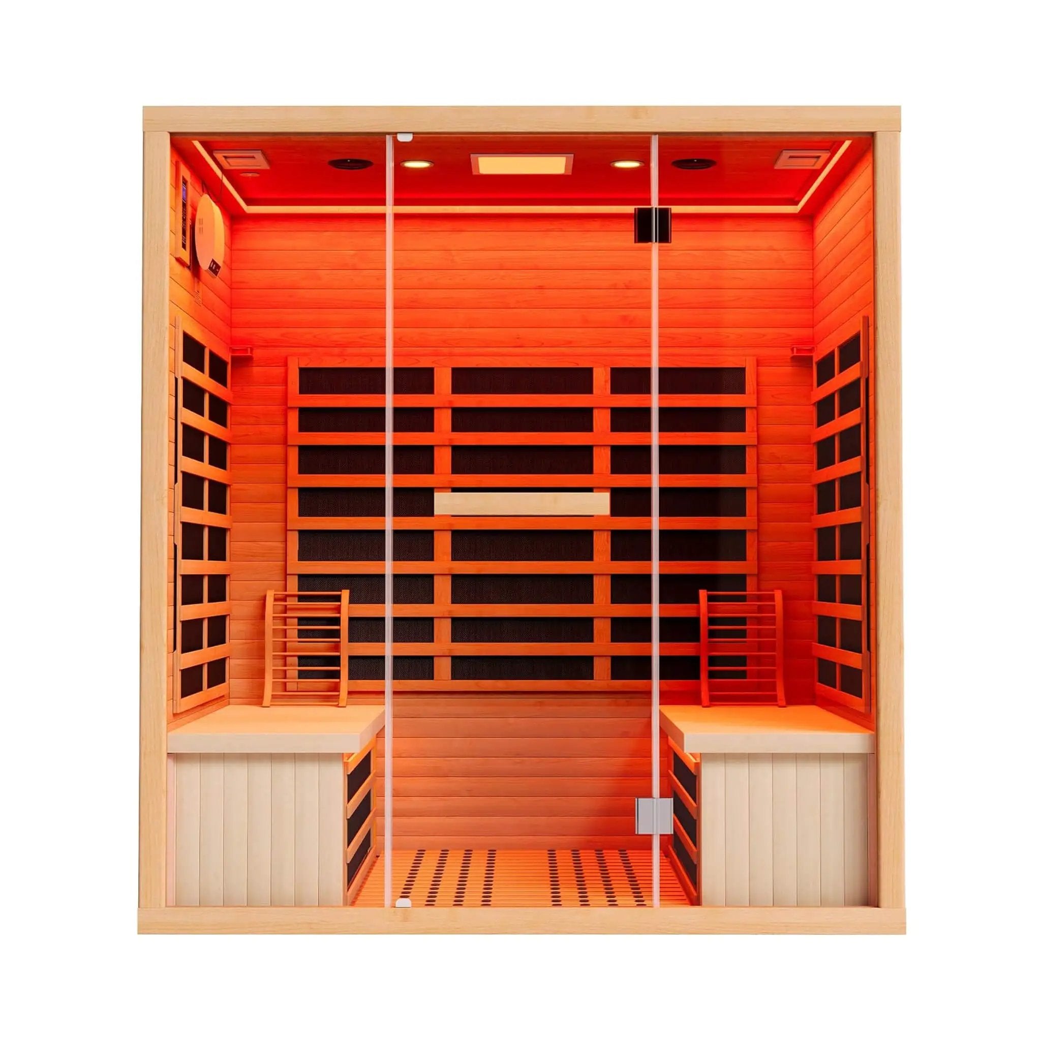 Thermora Seville 4-Person Low EMF Canadian Hemlock Infrared Sauna With Bluetooth (SAK29571) by SAKSBY WHOLESALE