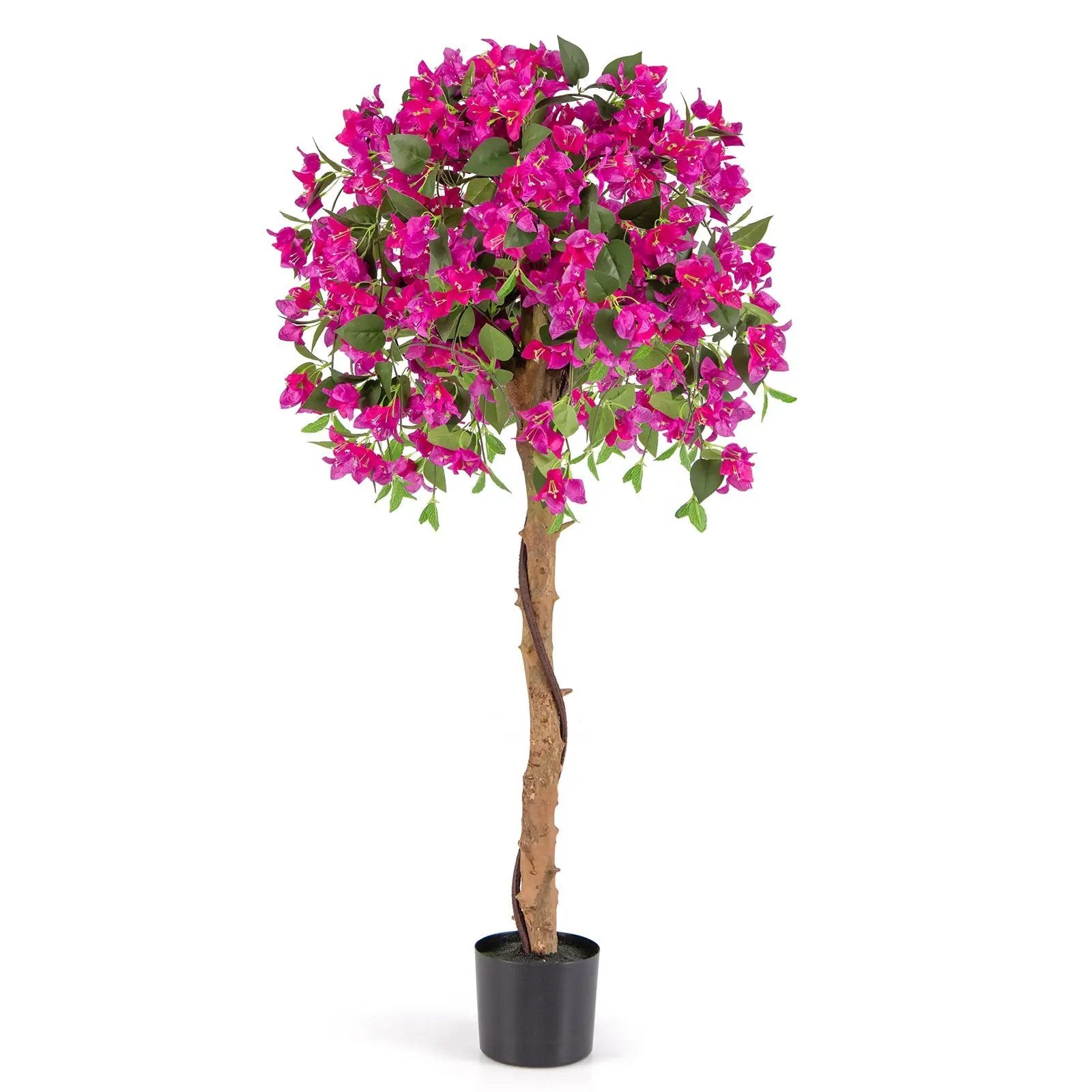4.5 Feet Artificial Azalea Tree with Cement Pot by DirectDeals