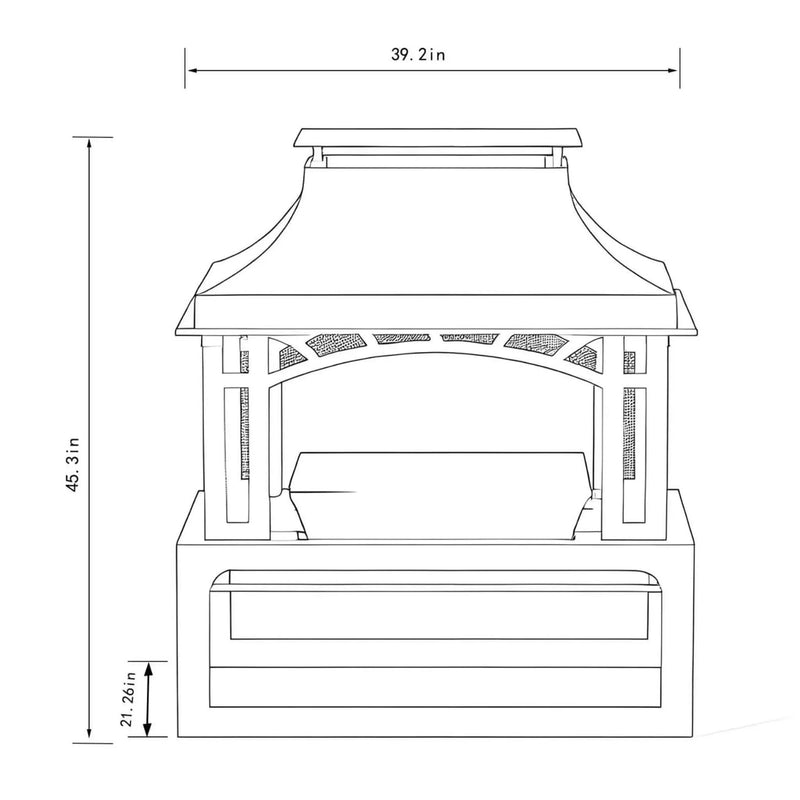 40-Inch Outdoor Steel Wood-Burning Backyard Fireplace Fire Pit (SAK45758) by SAKSBY WHOLESALE