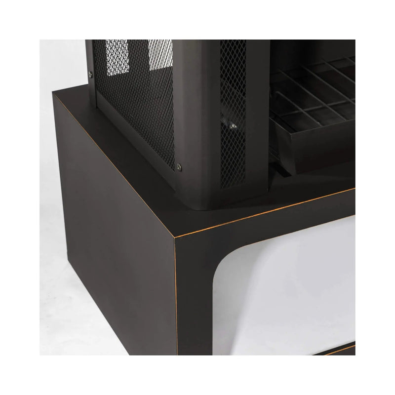 40-Inch Outdoor Steel Wood-Burning Backyard Fireplace Fire Pit (SAK45758) by SAKSBY WHOLESALE