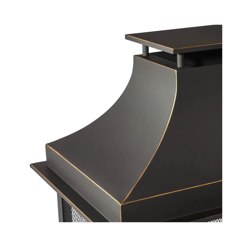 40-Inch Outdoor Steel Wood-Burning Backyard Fireplace Fire Pit (SAK45758) by SAKSBY WHOLESALE
