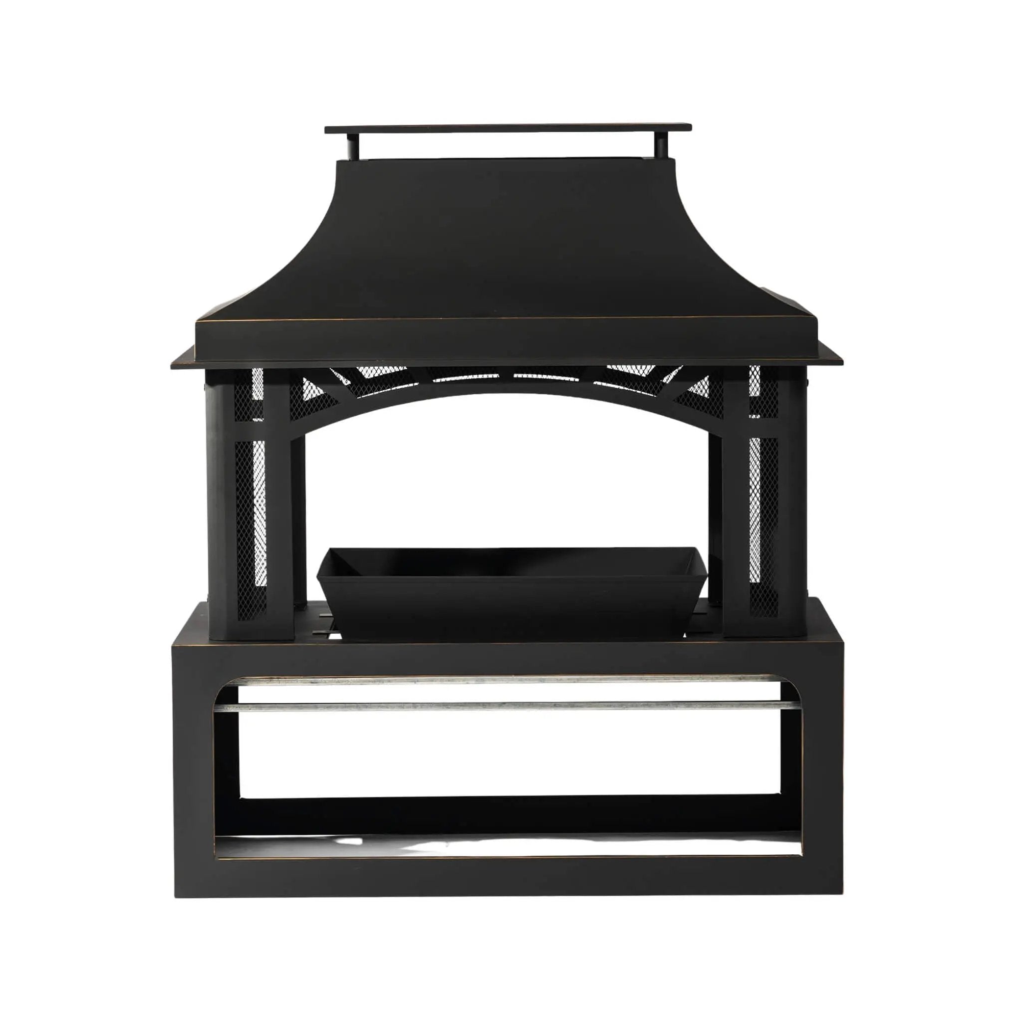 40-Inch Outdoor Steel Wood-Burning Backyard Fireplace Fire Pit (SAK45758) by SAKSBY WHOLESALE