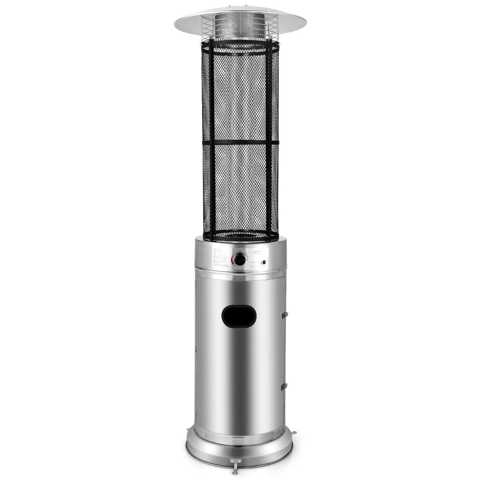 40000 BTU Stainless Steel Round Glass Tube Patio Heaters by DirectDeals