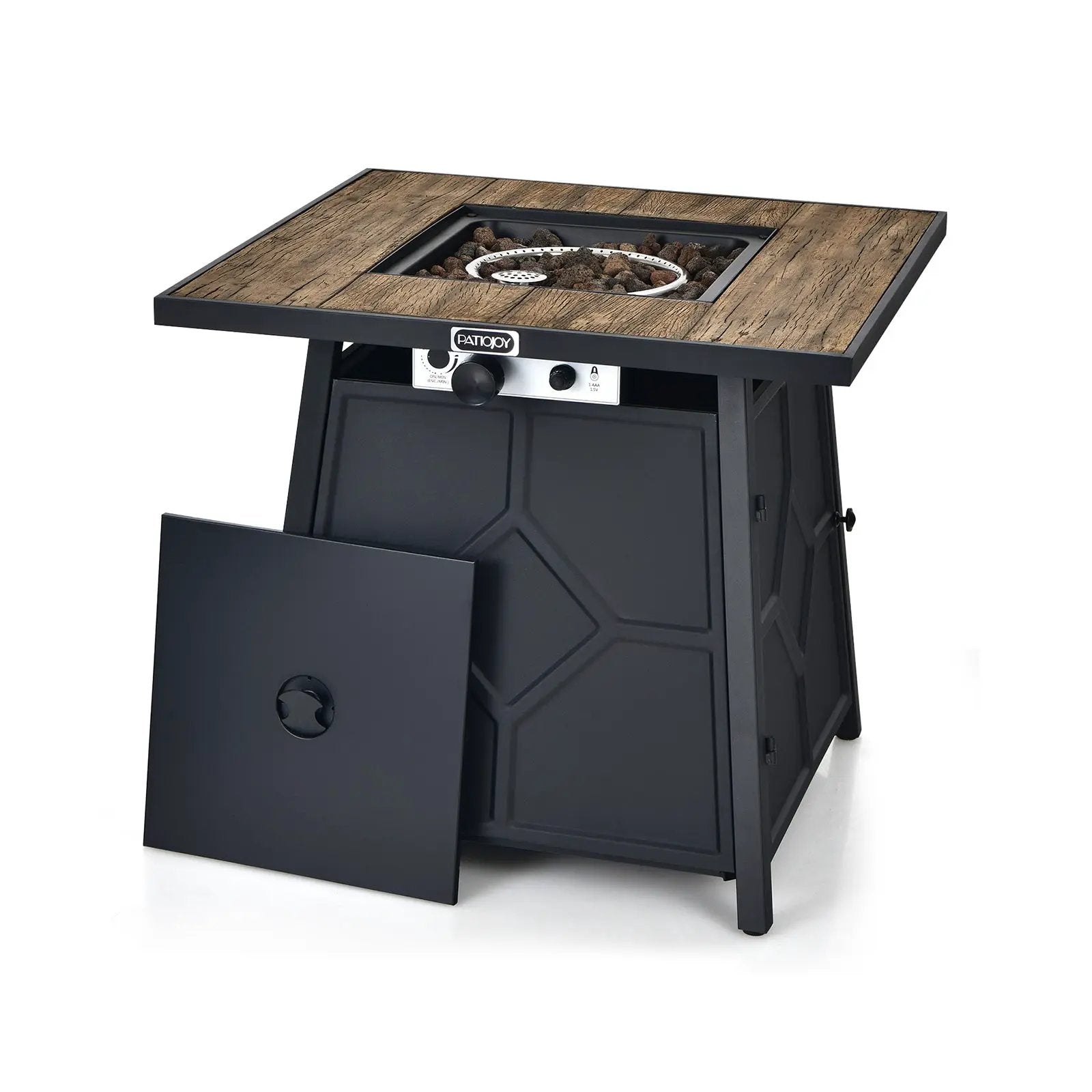 40 000 BTU 28 Inches Propane Gas Fire Pit Table With Cover by DirectDeals