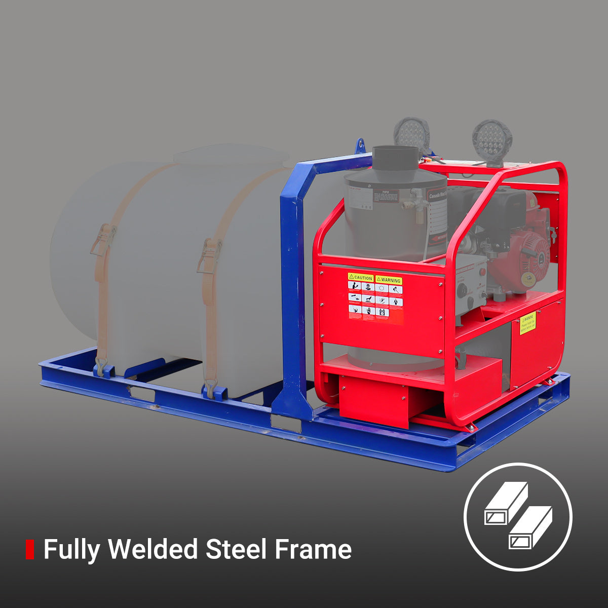 Industrial 4000 PSI Hot Water Pressure Washer with 436 Gal Water Tank by Chery Industrial