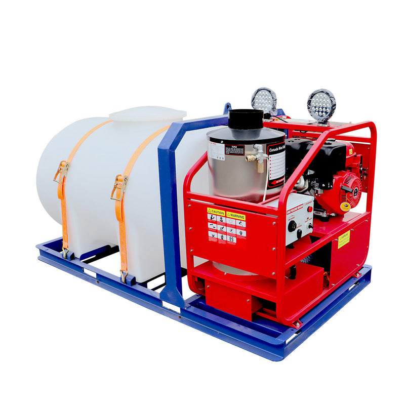 Industrial 4000 PSI Hot Water Pressure Washer with 436 Gal Water Tank by Chery Industrial