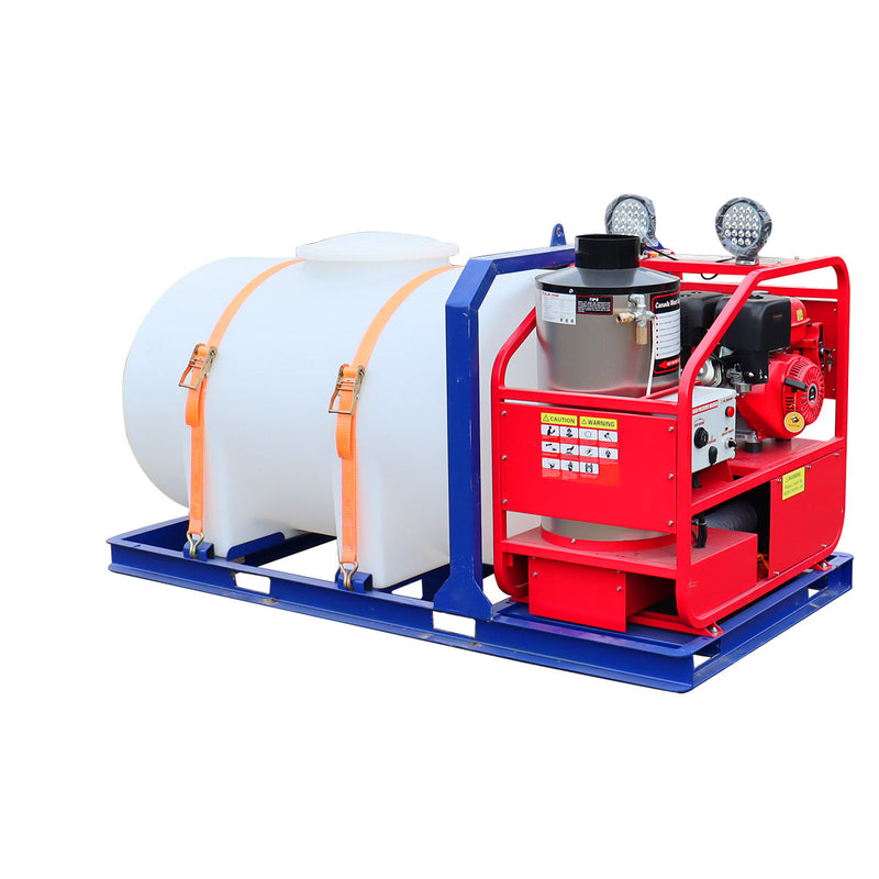 Industrial 4000 PSI Hot Water Pressure Washer with 436 Gal Water Tank by Chery Industrial
