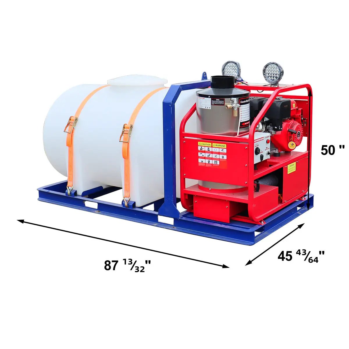 Industrial 4000 PSI Hot Water Pressure Washer with 436 Gal Water Tank by Chery Industrial
