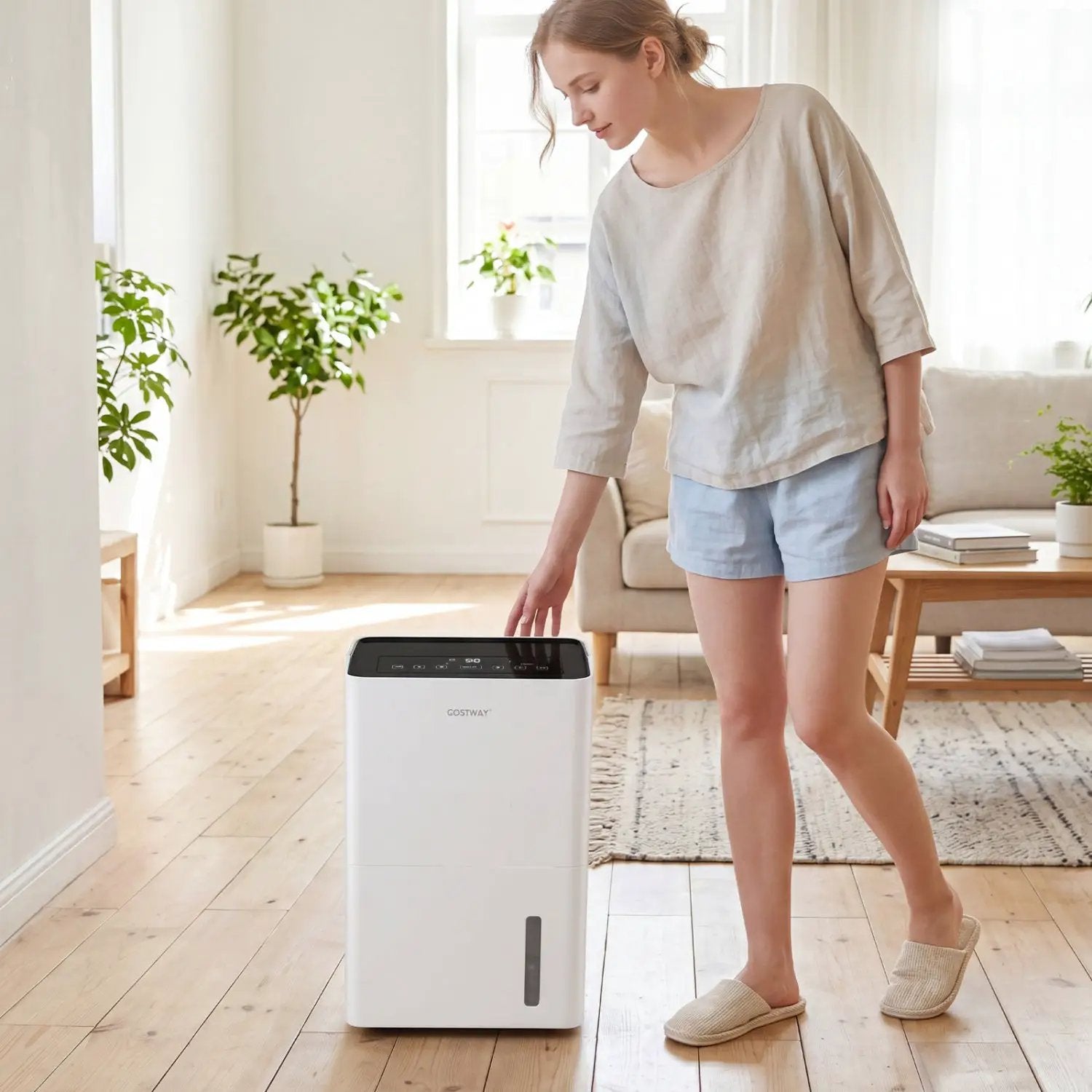 80 Pint Dehumidifier with Drain Hose & Smart Control by DirectDeals