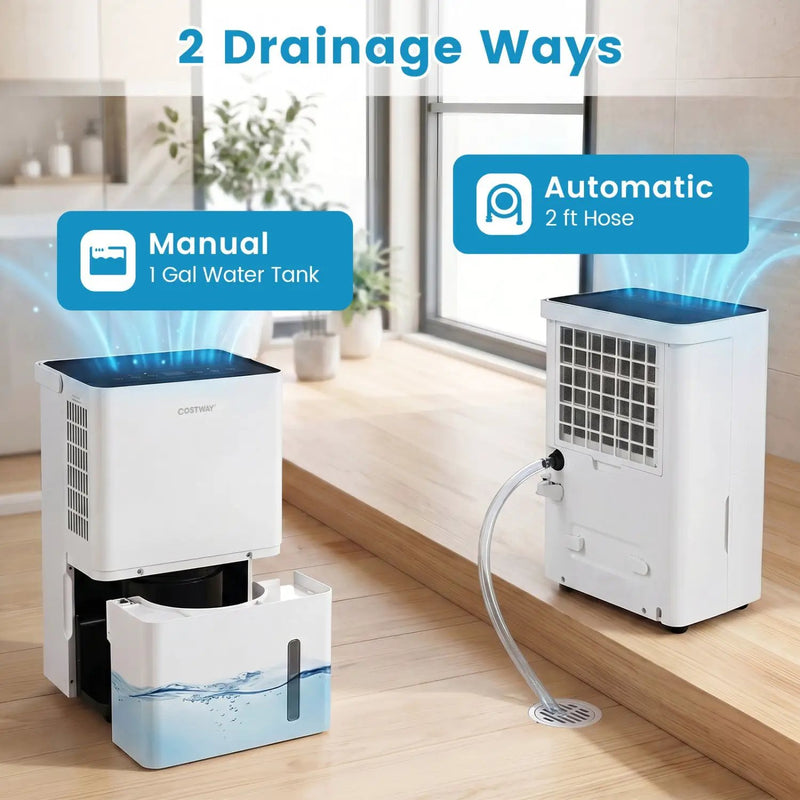 80 Pint Dehumidifier with Drain Hose & Smart Control by DirectDeals