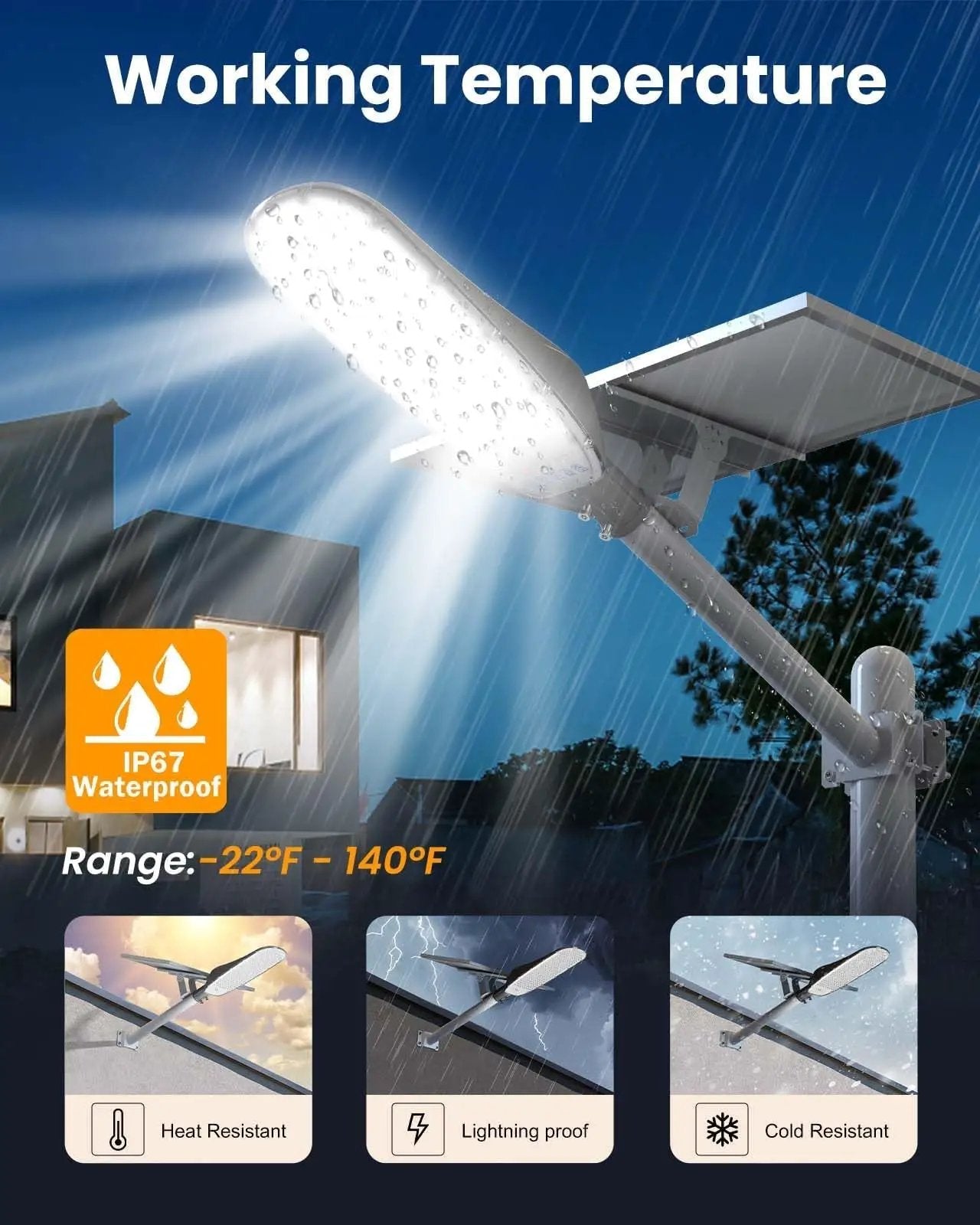 4000W Solar Street Lights Outdoor,400000LM Ultra-bright Solar Parking Lot Lights Dusk to Dawn,Heavy Duty Split Type by Outdoor Solar Outlet