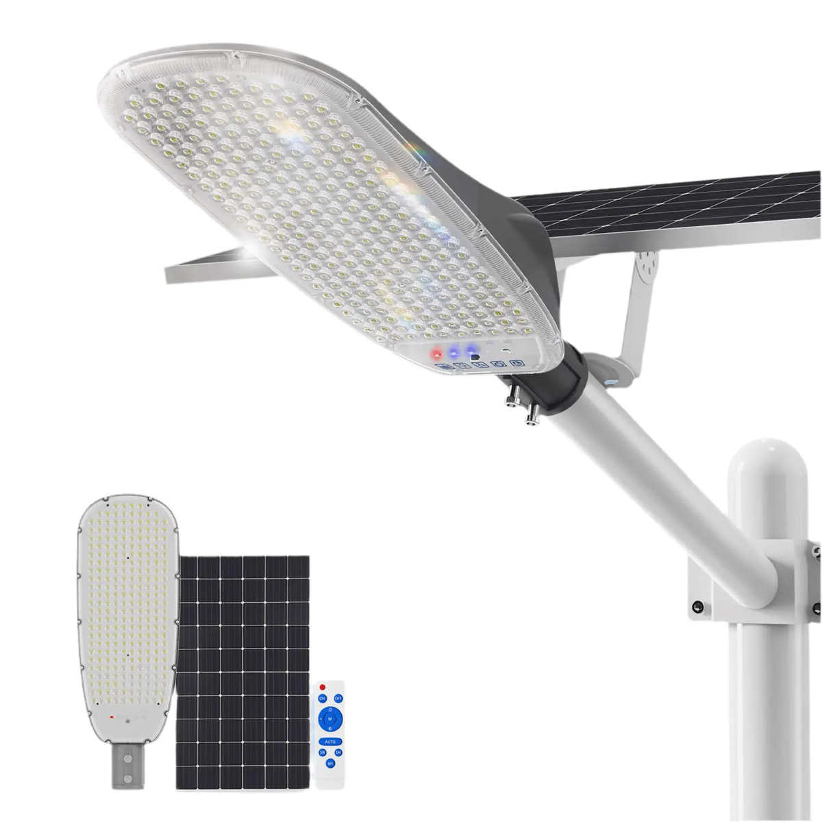 4000W Solar Street Lights Outdoor,400000LM Ultra-bright Solar Parking Lot Lights Dusk to Dawn,Heavy Duty Split Type by Outdoor Solar Outlet