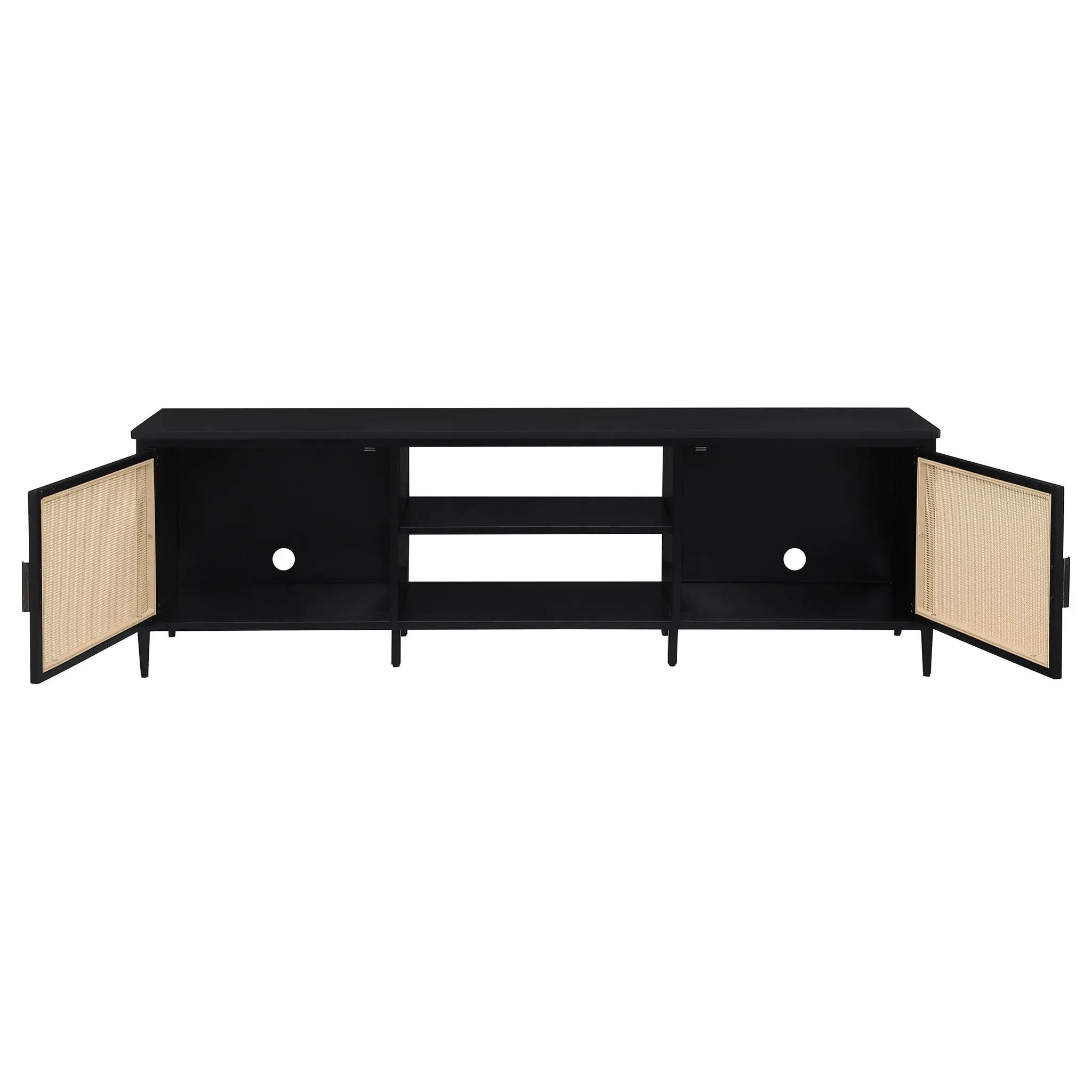 Amherst 2-door 70-inch Metal TV Stand Media Console Black by Unique Piece Furniture