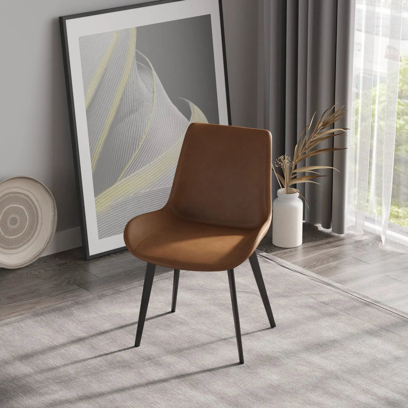 Modern Dining Chair Living Room Metal Leg Dining Chair (Set of 2) by Unique Piece Furniture