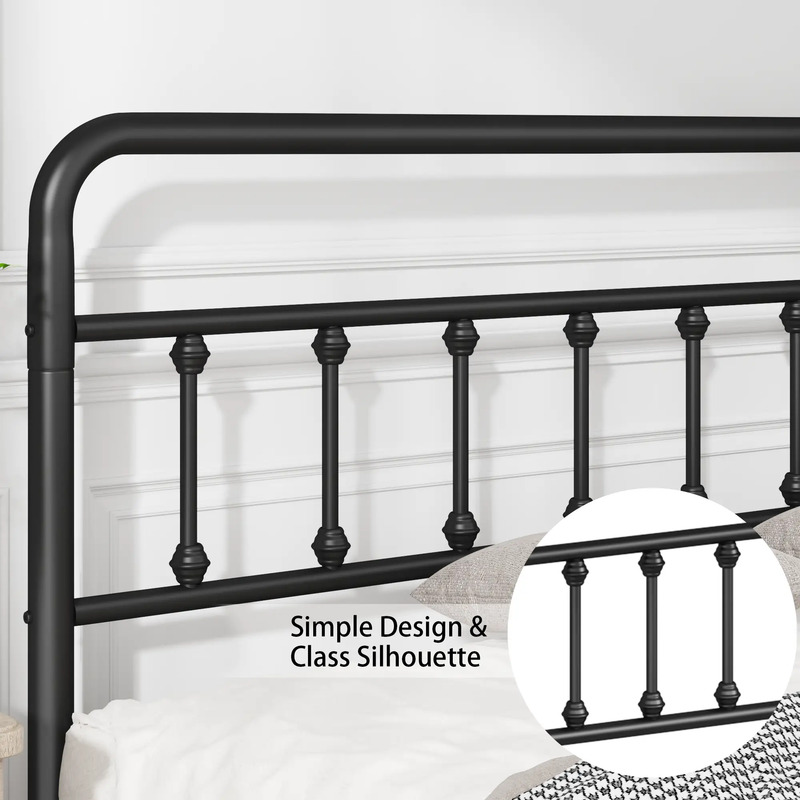 Metal Full Size Bed Frame with Headboard and Under Bed Storage by HouseOfZazla