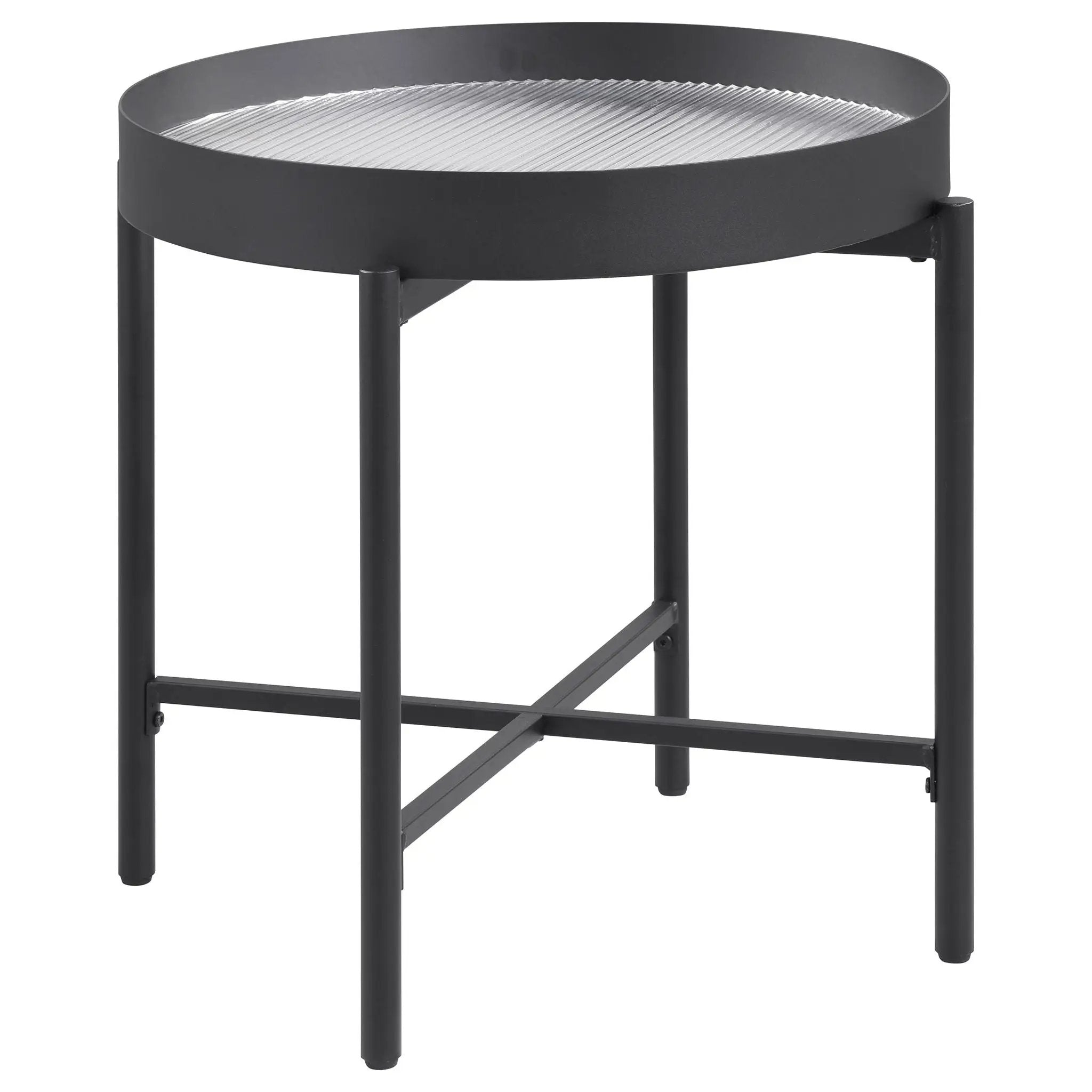 Ozella 2-piece Round Coffee and End Table Set Sandy Black by Unique Piece Furniture