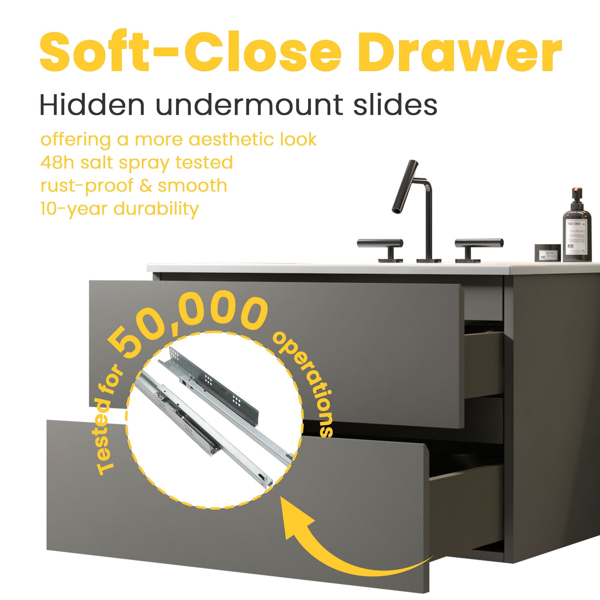 TIA 30" Wall Mount Space Grey Bathroom Vanity by HouseOfZazla