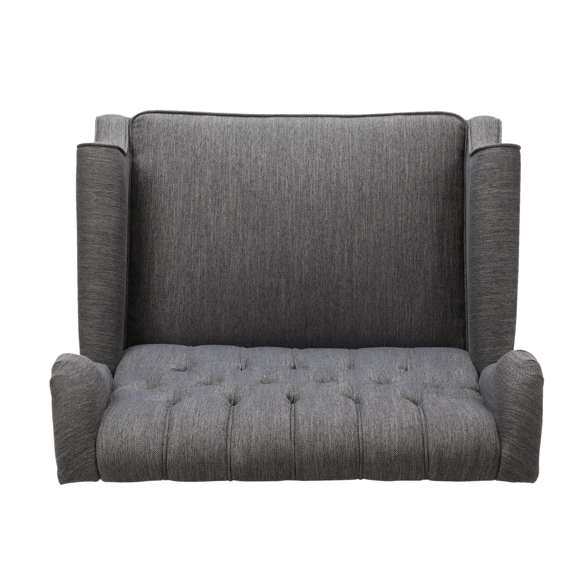 Dunham Contemporary Fabric Tufted Oversized Pushback Recliner by HouseOfZazla