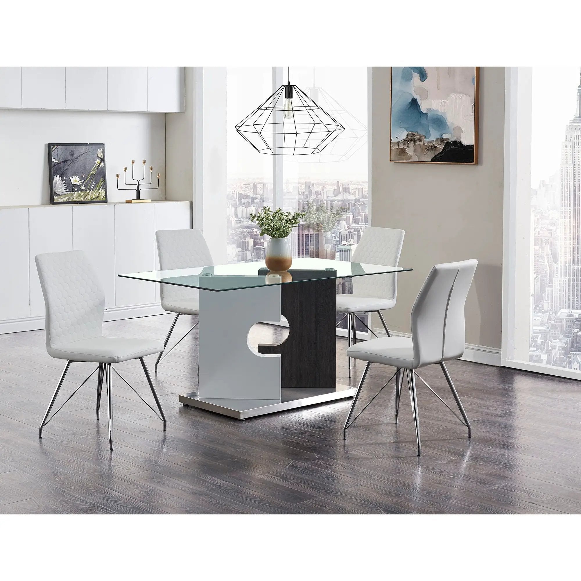 Iris - Dining Table - Gray by HouseOfZazla