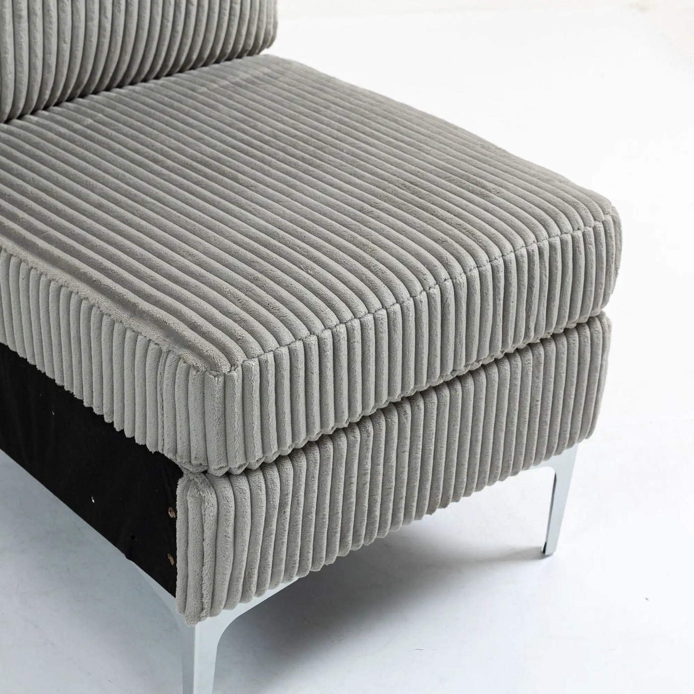 Single Couch Modular Armless Accent Chair With Back Cushion by HouseOfZazla