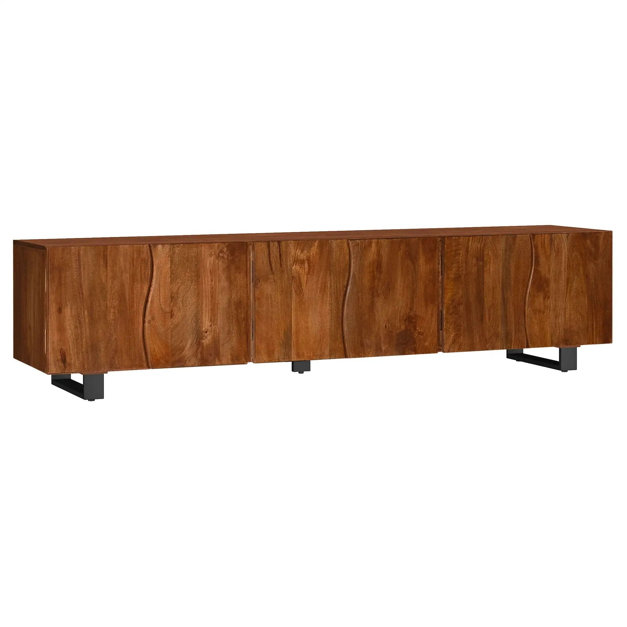 Trask 86-inch Wood TV Stand Media Console Mango Brown by Unique Piece Furniture