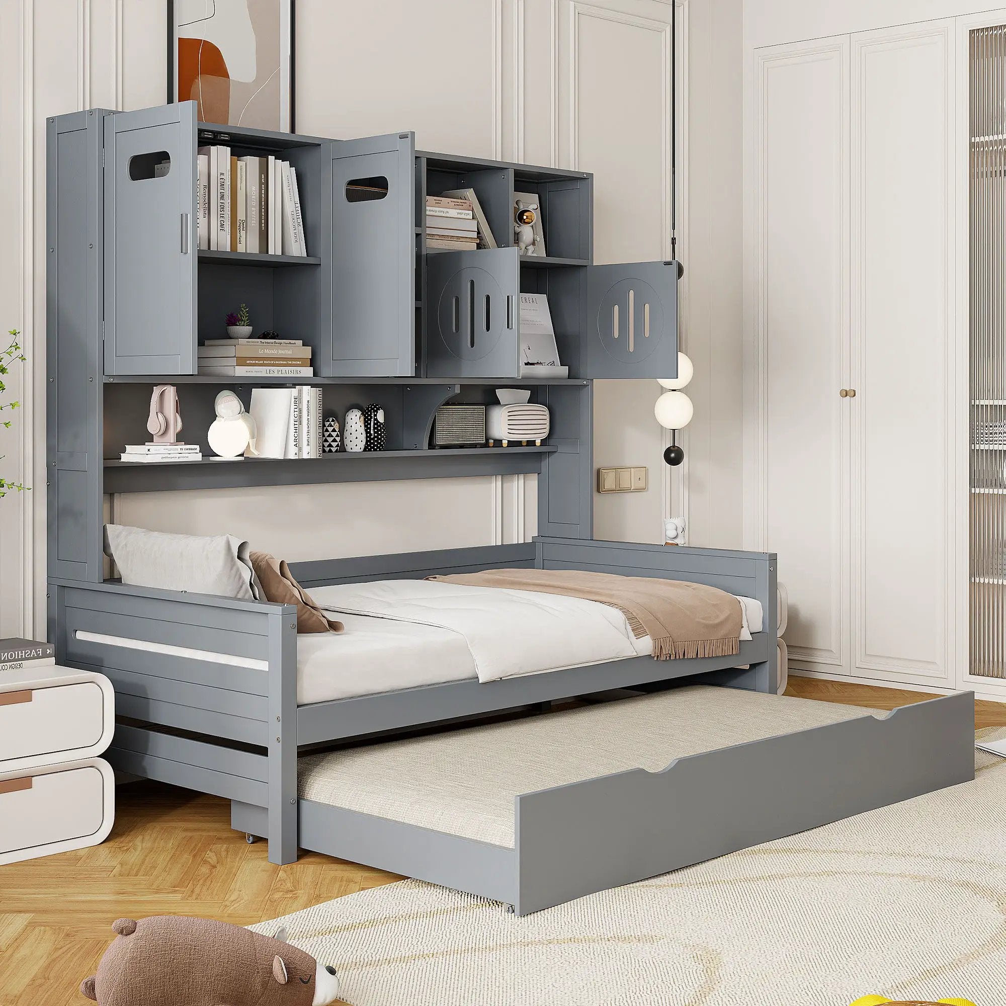 Daybed With All-In-One Cabinet And Shelf by Unique Piece Furniture