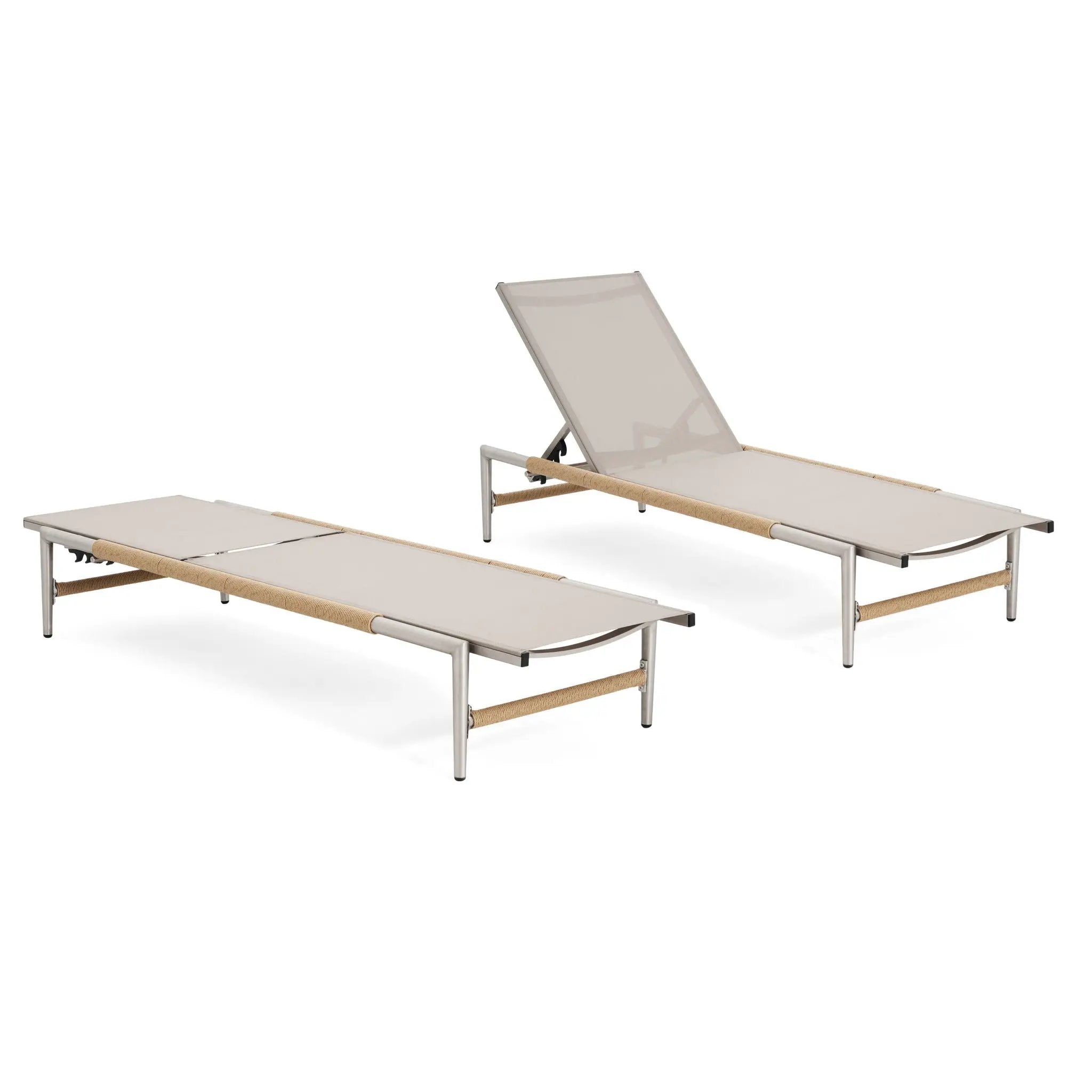 Hargrove Outdoor Patio Aluminum Chaise Lounge Set of 2 by HouseOfZazla