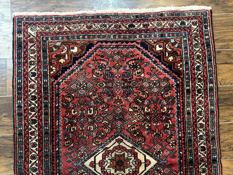 Antique Persian Tribal Rug 3.6 x 5, Hamadan Angelas Rug by Jewel Rugs