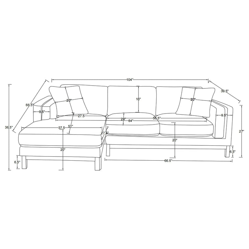 O'Brien - Sectional Sofa With Left Chaise - Sand by HouseOfZazla
