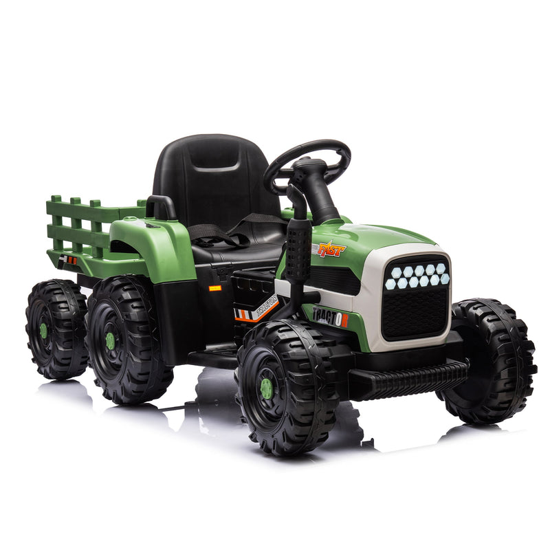 Ride On Tractor With Trailer - 24V Battery Powered Electric Tractor Toy by HouseOfZazla