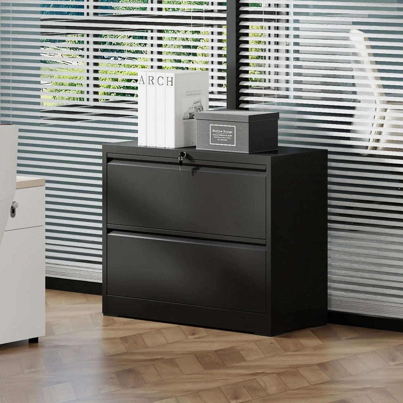 Lateral File Cabinet, Heavy Duty Filing Holds Letter/Legal/A4 Files by HouseOfZazla