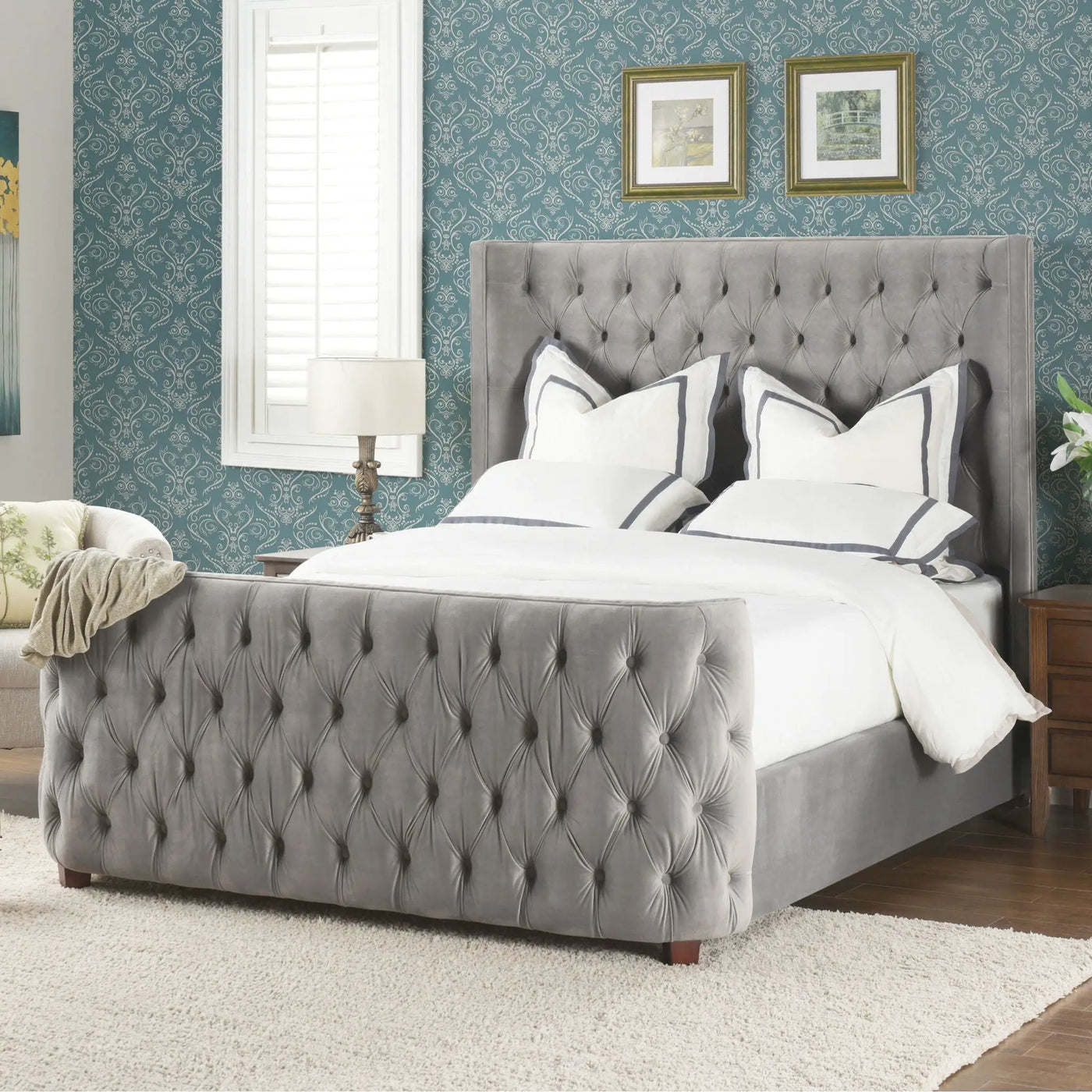 Brooklyn - Tufted Panel Bed Headboard And Footboard Set by Unique Piece Furniture