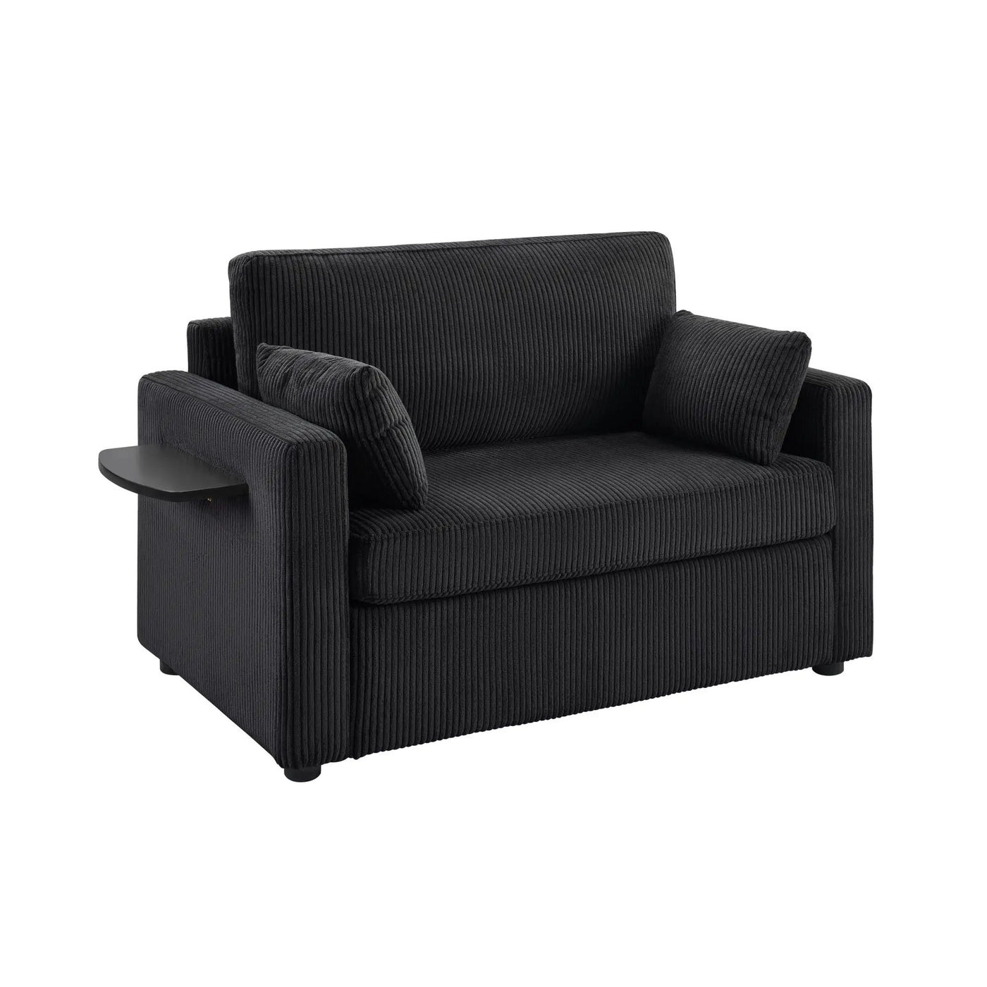 Sleeper Sofa With Foldable Mattress, USB Ports, Side Table & Storage Pocket by HouseOfZazla