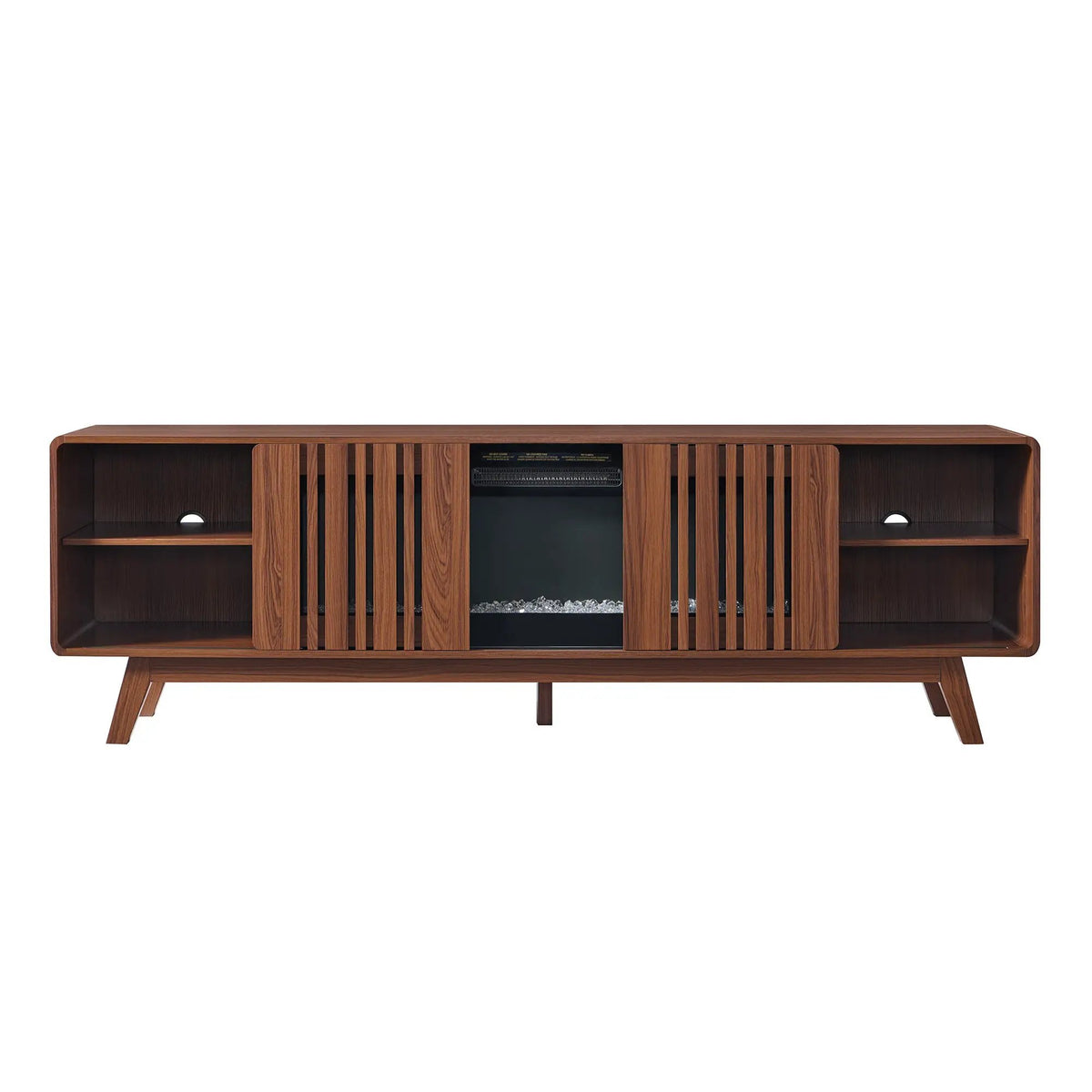 78 Inch Mid-Century Modern Electric Fireplace TV Stand, photo 7 of 10