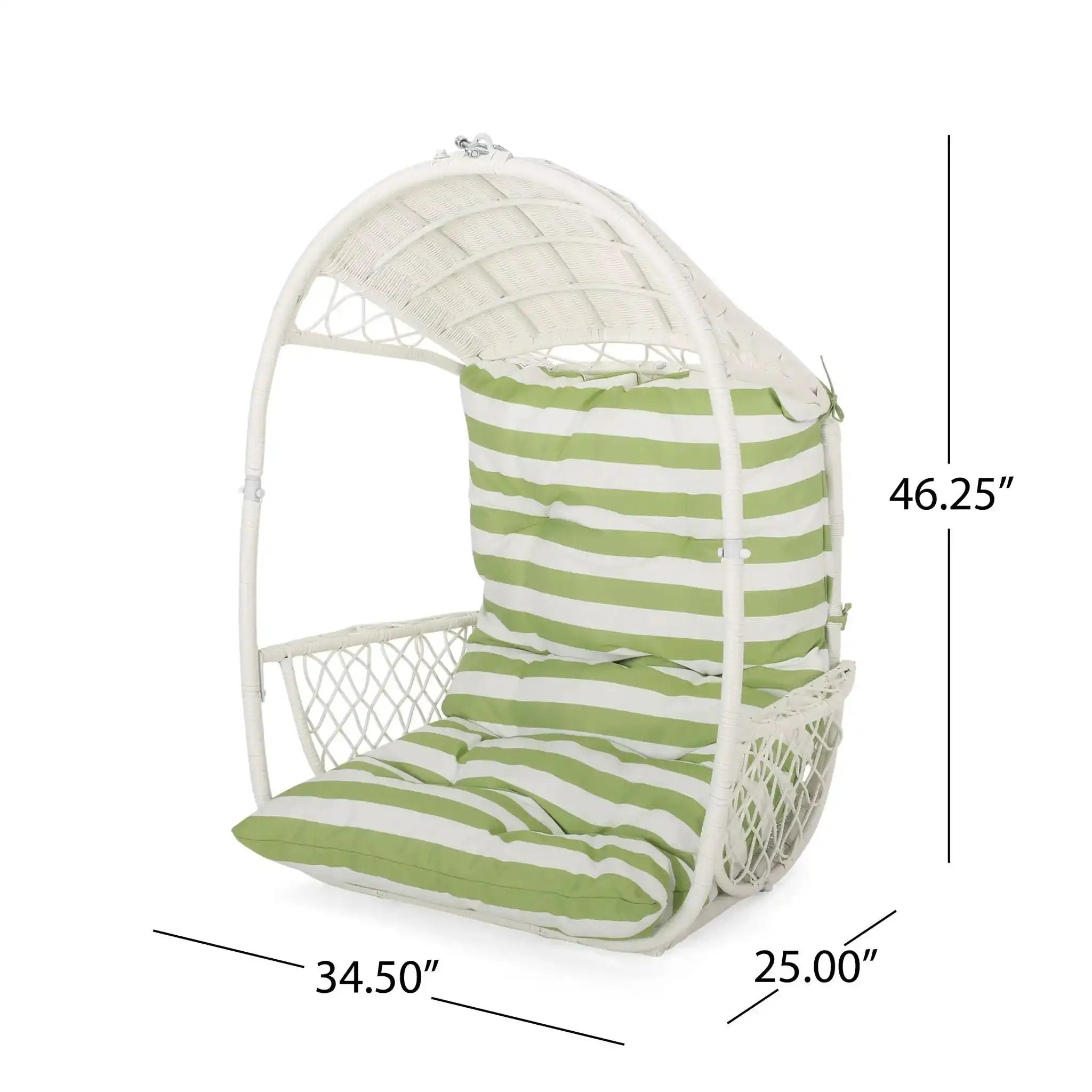 Malia Wicker Hanging Chair With Cushion by HouseOfZazla