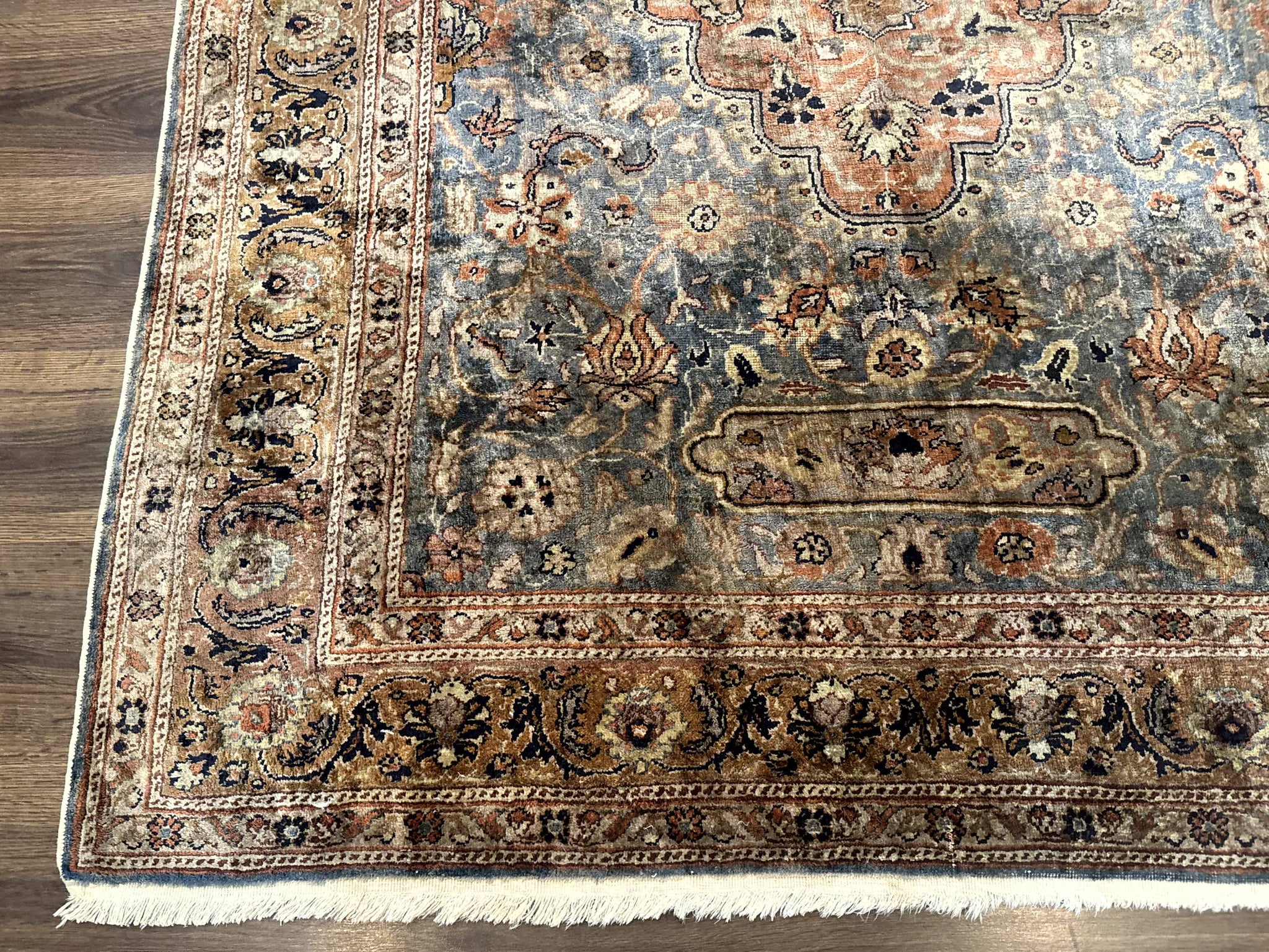 Silk Turkish Kayseri Rug 5x7, Light Blue by Jewel Rugs