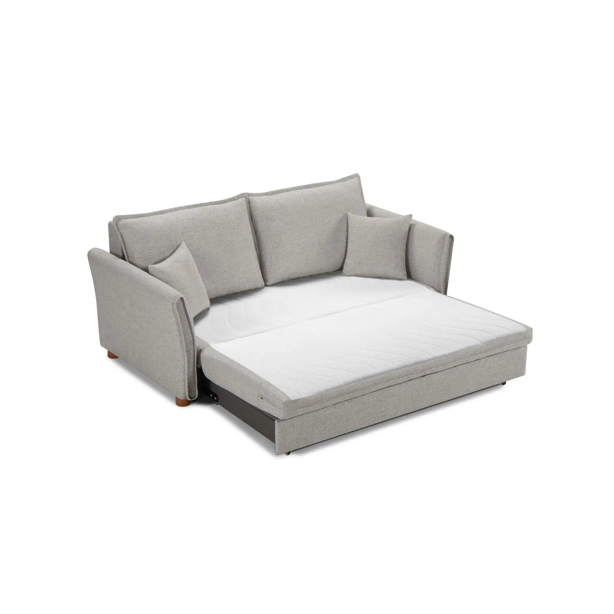 Oren Chenille Sleeper Sectional Sofa With Storage - Gray by HouseOfZazla