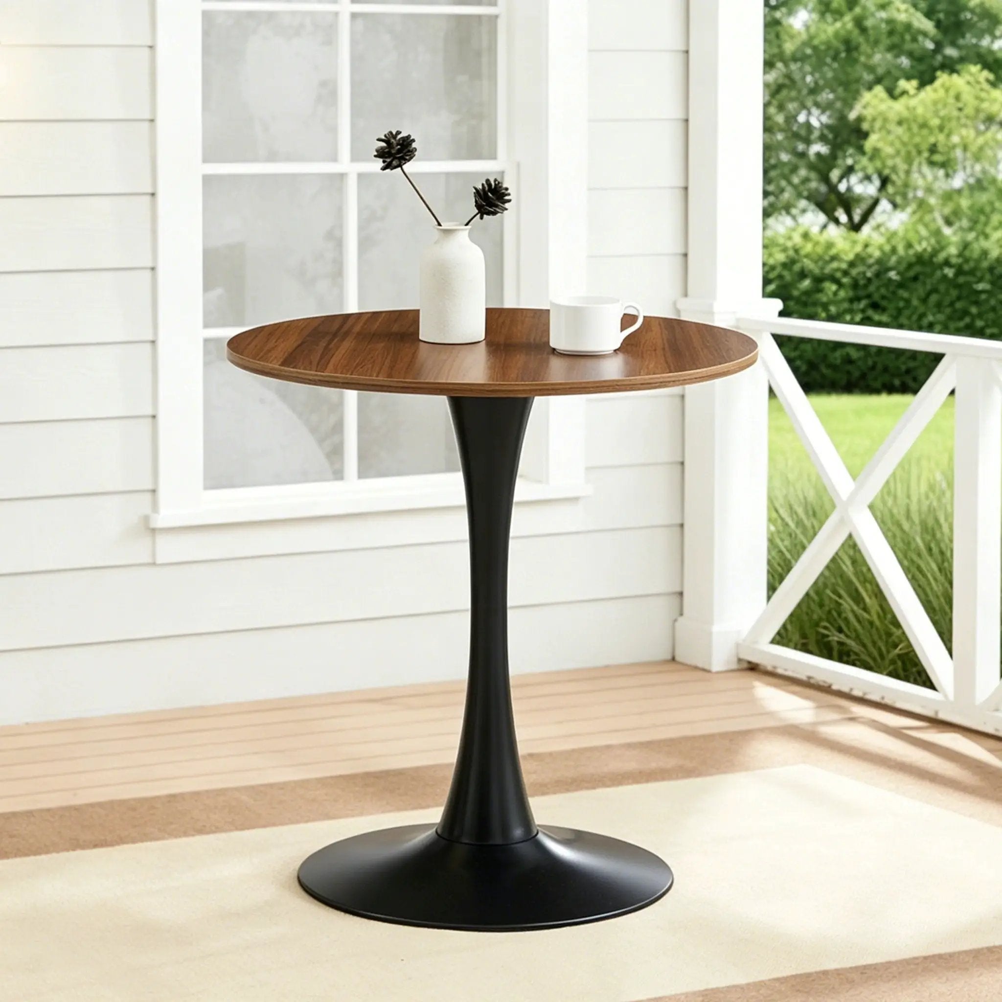 Round Dining Table With Tulip Style Base by Unique Piece Furniture