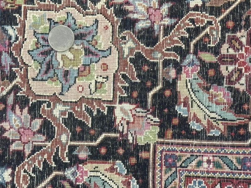 Sino Persian Rug 6x9, Herati Very Fine 400 KPSI, Black by Jewel Rugs