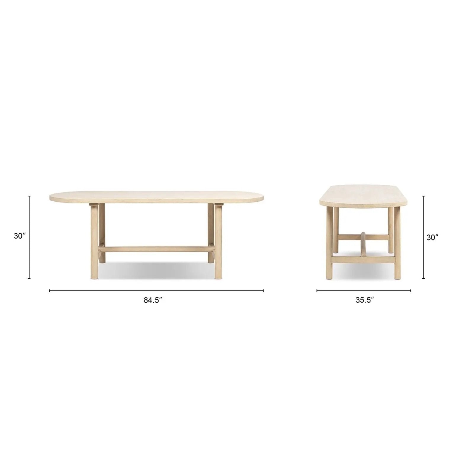 Milo - 8 Seat Oval Dining Table - Natural by HouseOfZazla