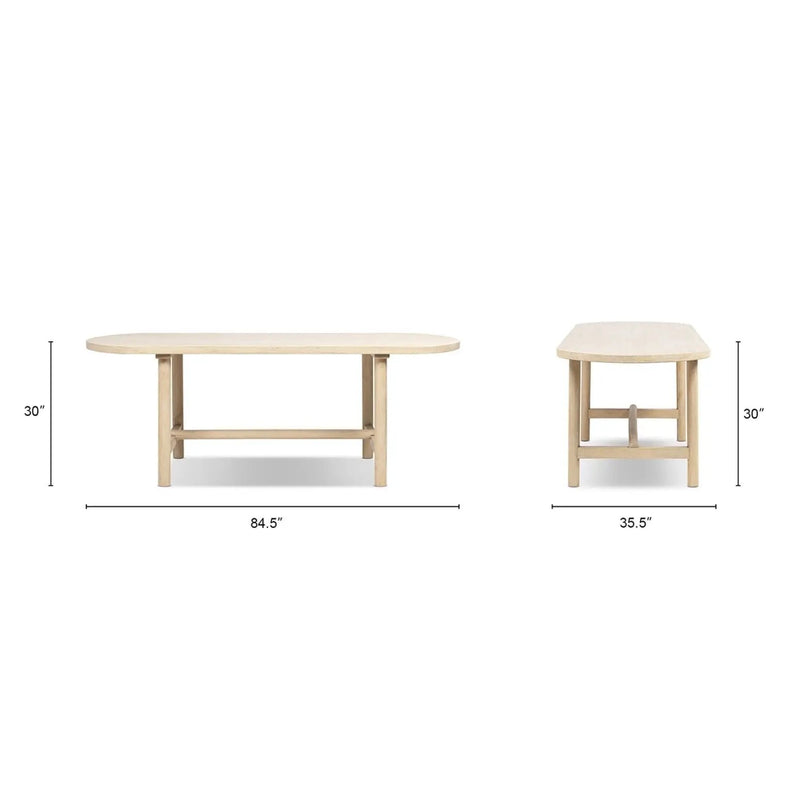 Milo - 8 Seat Oval Dining Table - Natural by HouseOfZazla