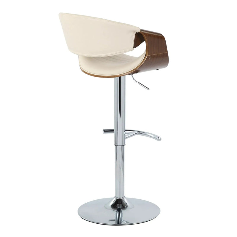 Symphony - Mid Century Modern Adjustable Barstool & Swivel With Rounded T Footrest (Set of 2) by HouseOfZazla