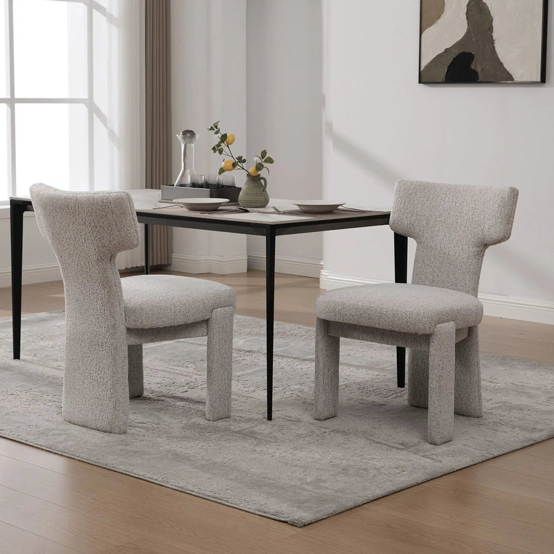 Armless Curved Back Accent Chairs by Unique Piece Furniture