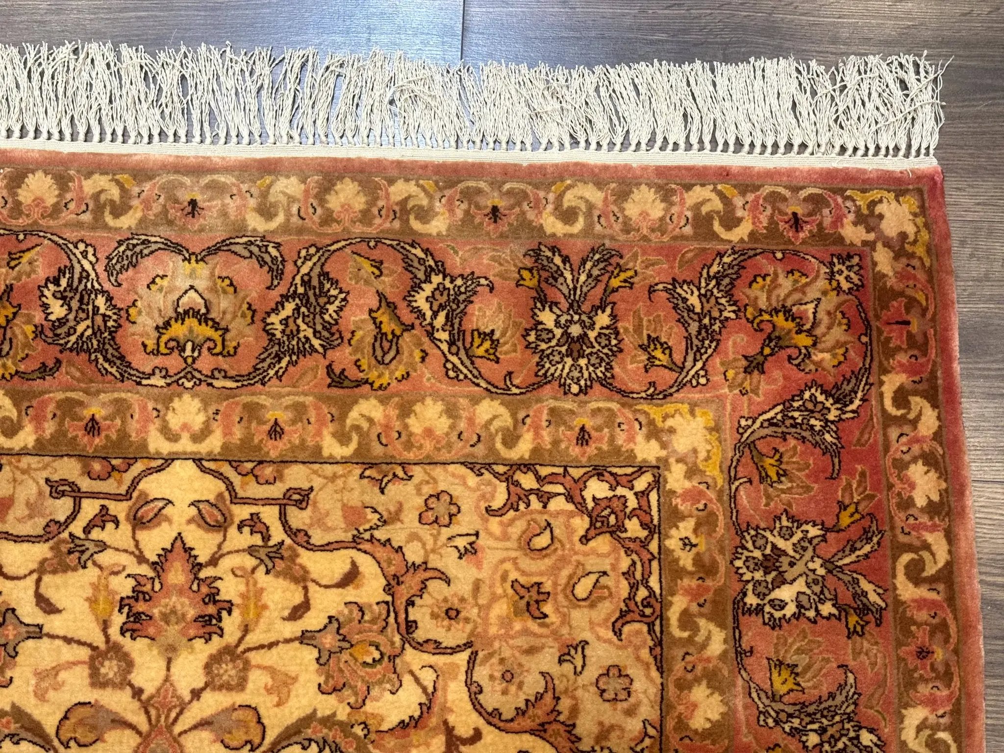 Persian Isfahan Rug 3x5 Fine 550 KPSI Kork Wool on Silk by Jewel Rugs